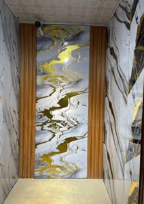 Dramatic Streak PVC Marble Sheet for Interior