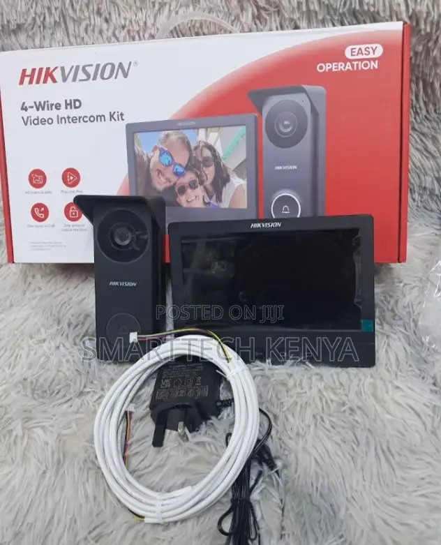 Hikvision HD Door Intercom Kit With Monitor & Video Doorbell