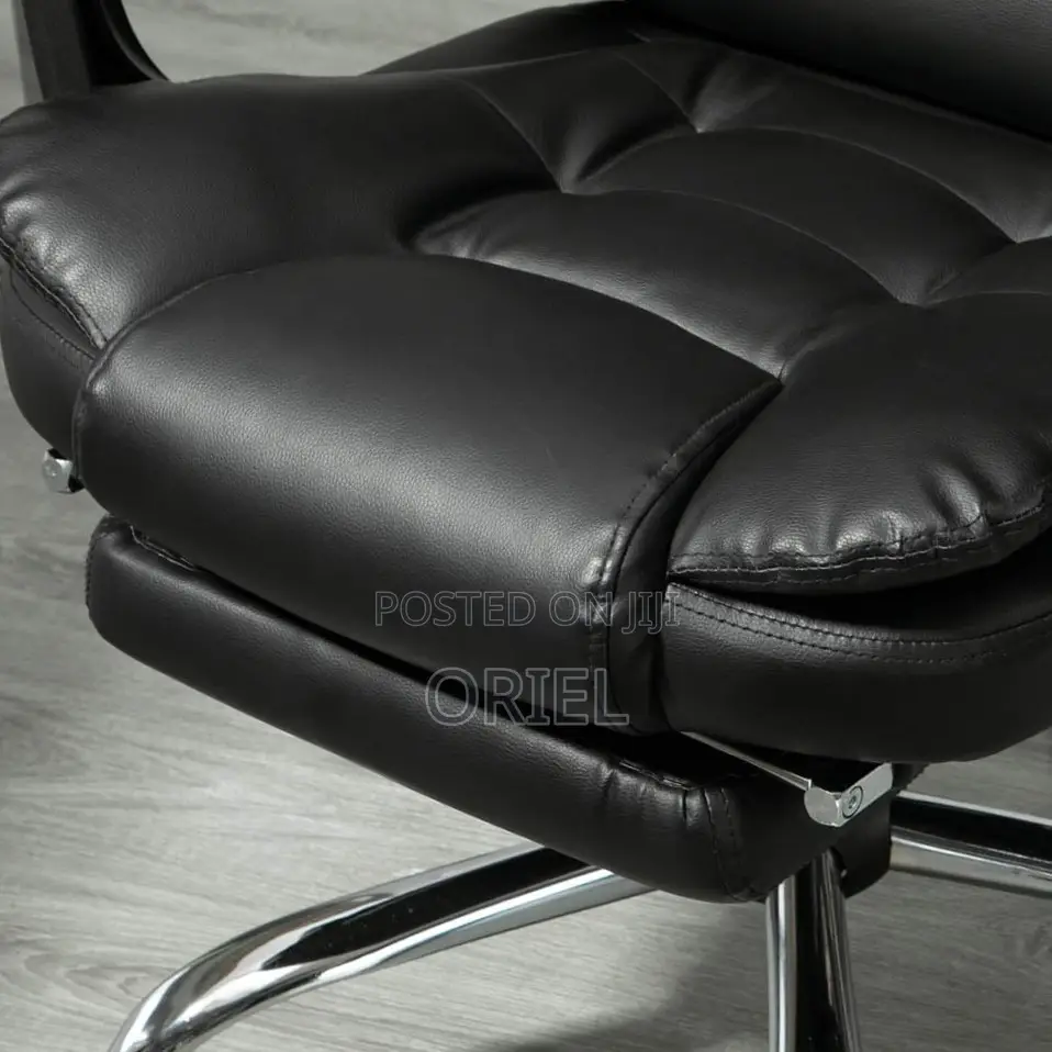 Executive Ergonomic Office Chair : Black PU Leather Chair
