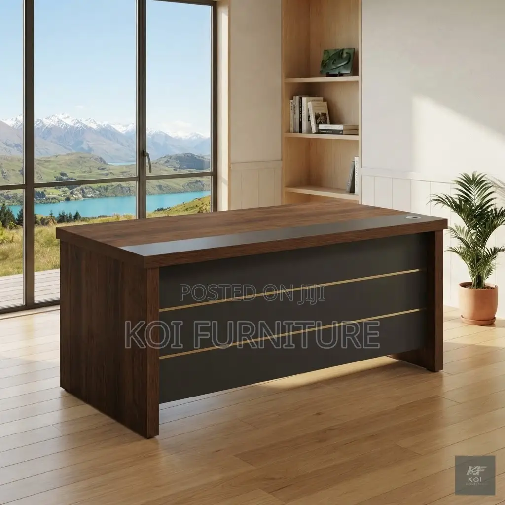 Office Desk; 1.4 Meter Home Office Desk With Pedestal Cabinet