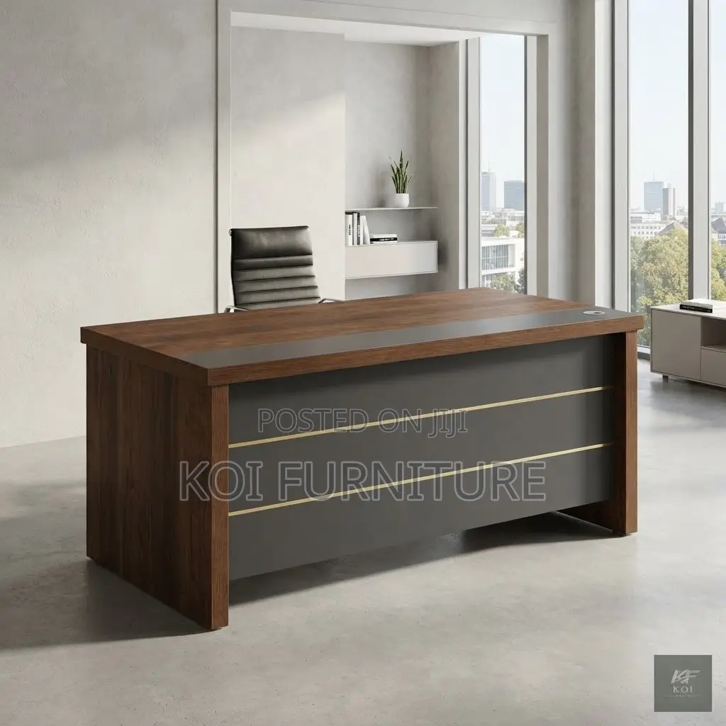 Office Desk; 1.4 Meter Home Office Desk With Pedestal Cabinet