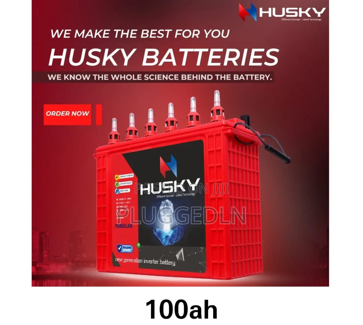 Husky 100Ah Tall Tubular Inverter and Solar Battery