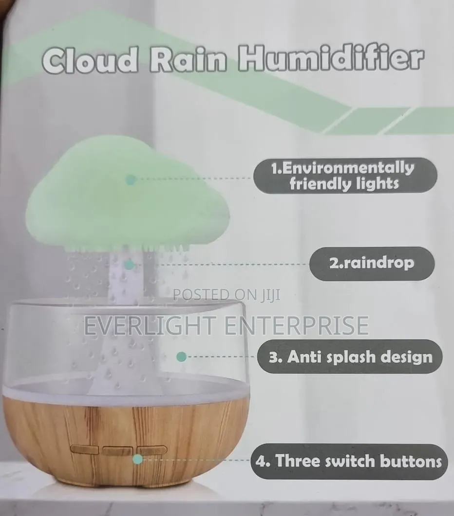 Sound of Rain" Rechargeable CLOUD RAIN HUMIDIFIER