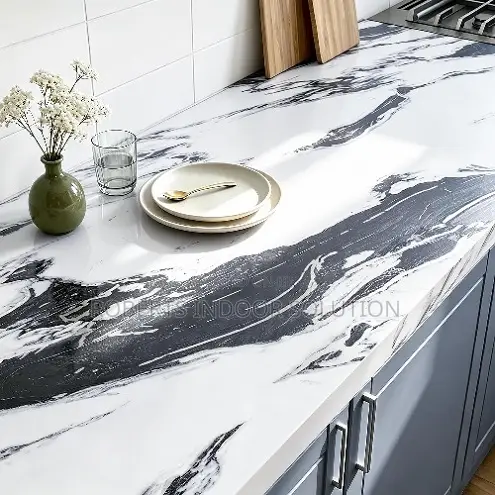 Black White Marble Contact Paper