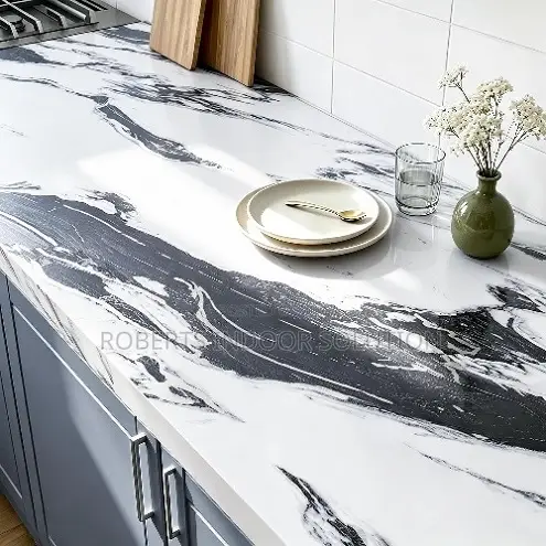Black White Marble Contact Paper
