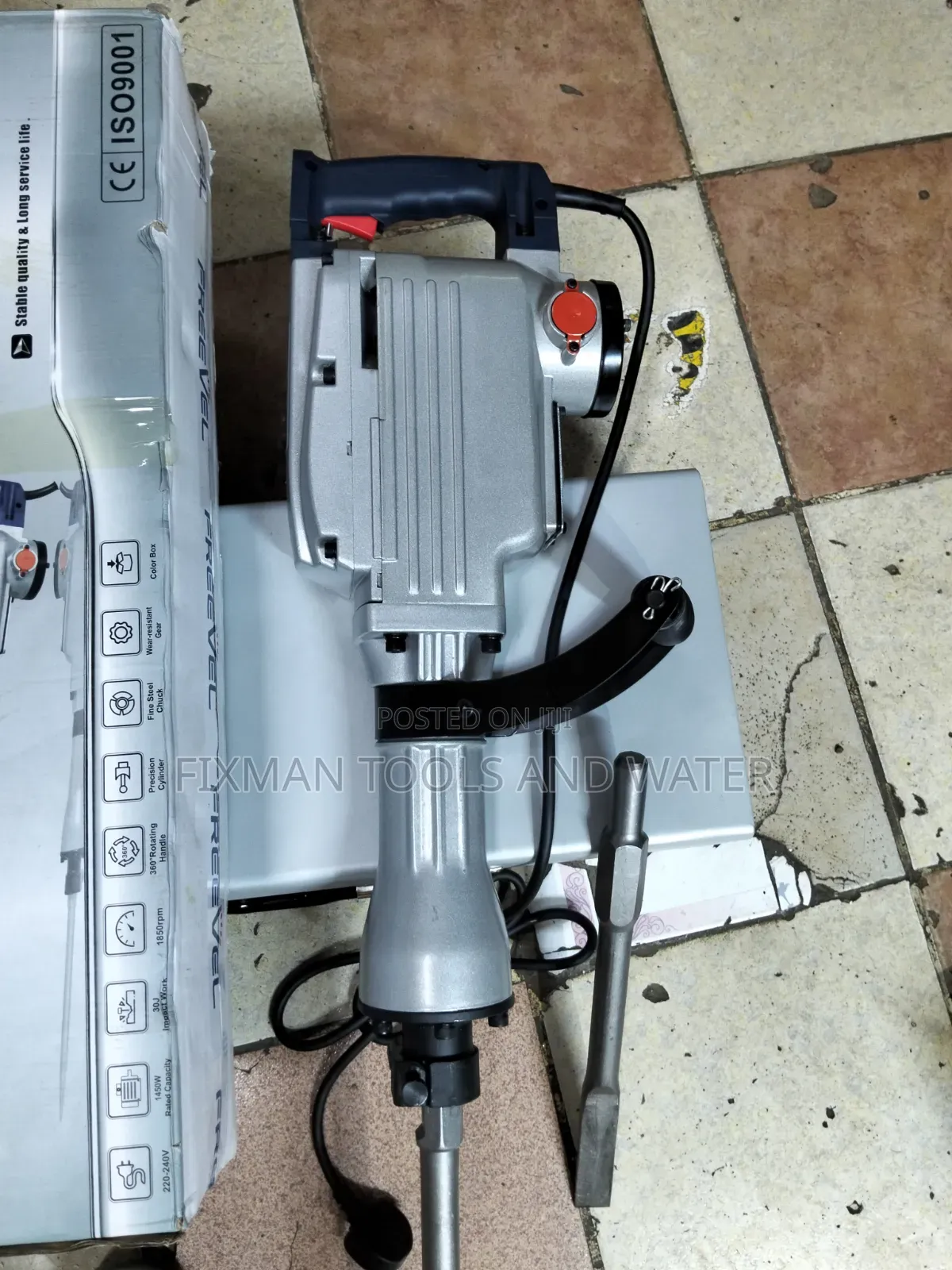 Technical Demolition BREAKER FREEVEL 1450W Construction and Borehole
