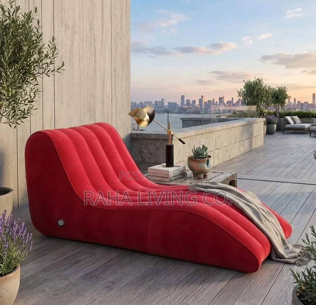 S-Shaped Inflatable Sofa | Modern Design | Portable