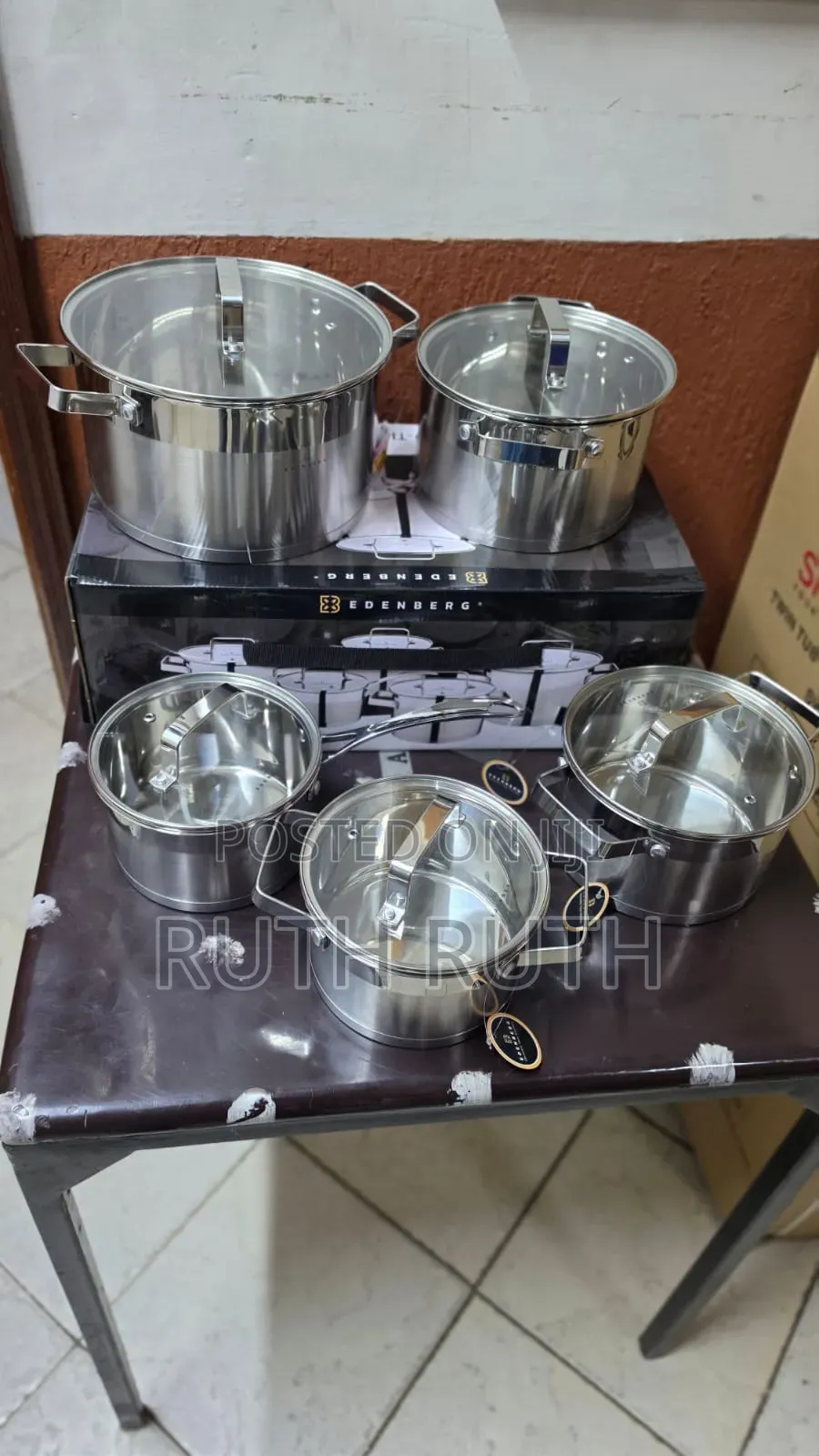 10 Pieces Edenburg EB-4090 Stainless Steel  Cookware Set