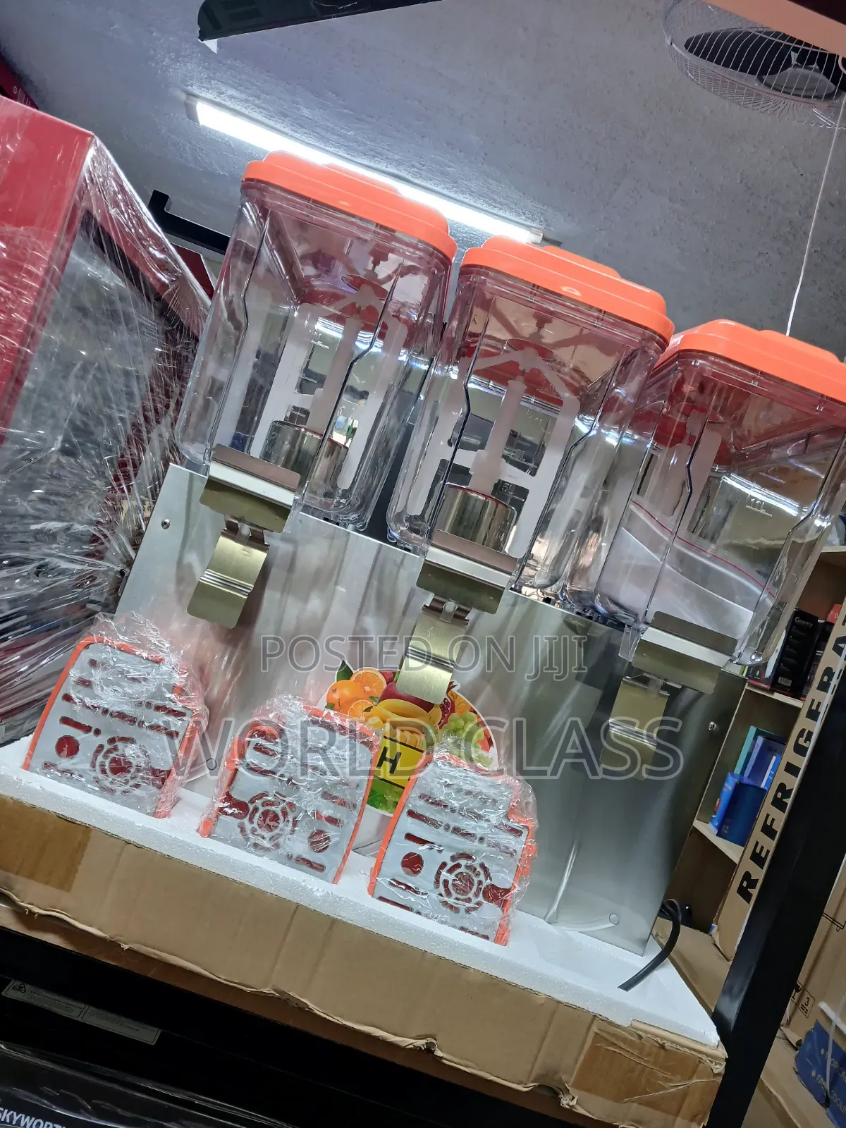 Commercial Triple-Tank Electric Juice Dispenser