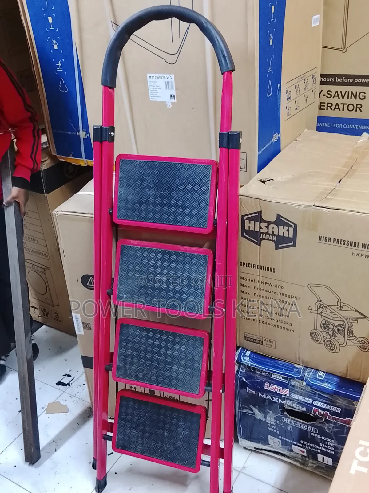 4-Step Folding Safety Ladder,,,