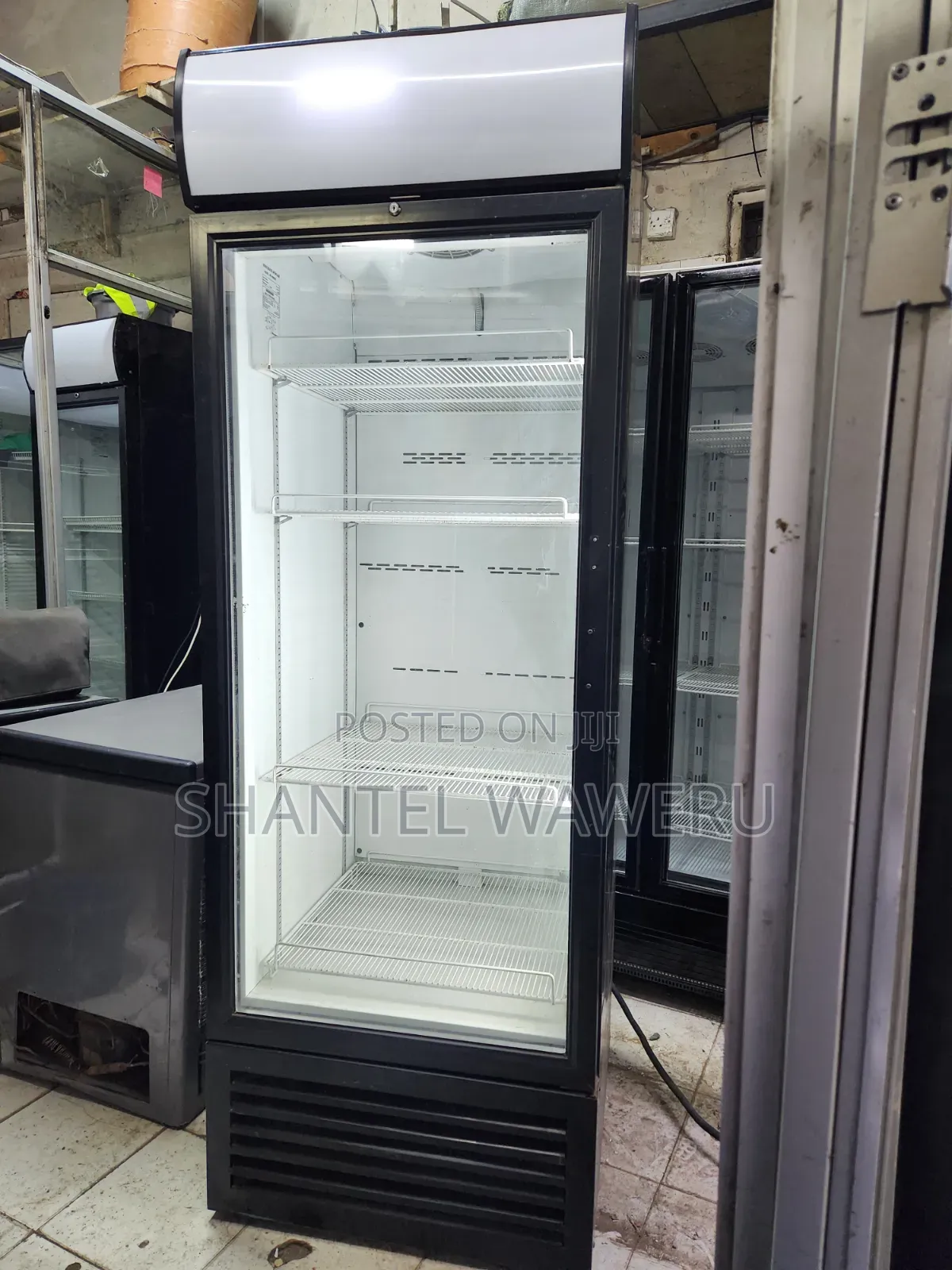 Black Specious One Door Showcase