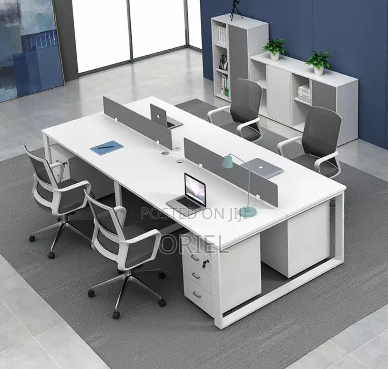 2-Way Office Workstation : White Office Workstation