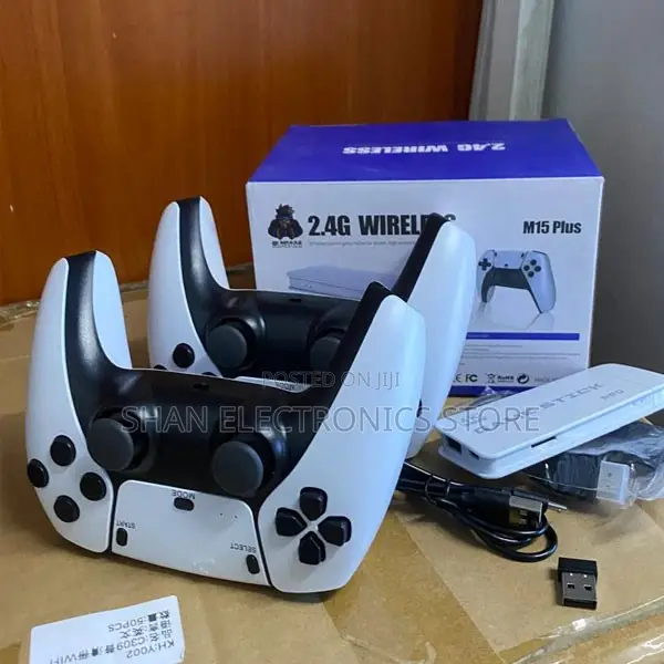 M15 Plug & Play Wireless Game Console – Retro 2 Player TV System