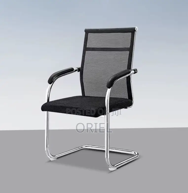 Modern Sled Base Office Waiting Chair : Visitor Mesh Chair