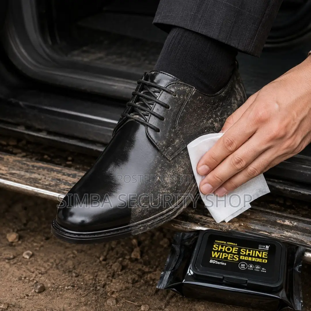 80 PC Shoe Shine Wet Wipes Stain Remover Brush Polish Portable Sneaker