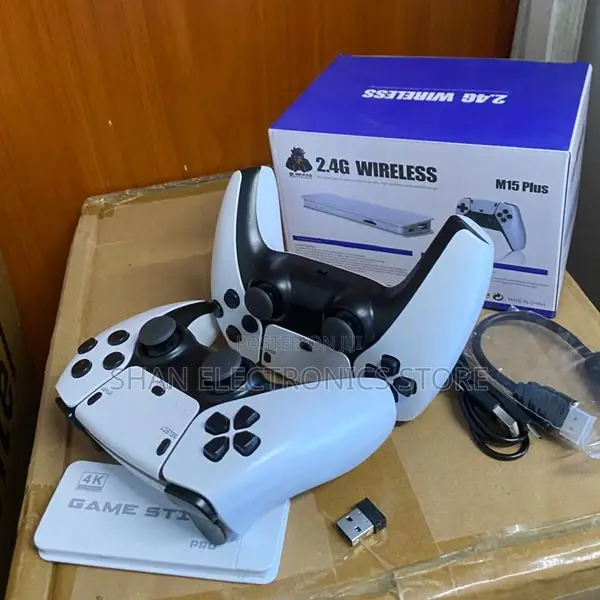 M15 Plug & Play Retro Gaming Stick – Wireless Dual Player TV Console