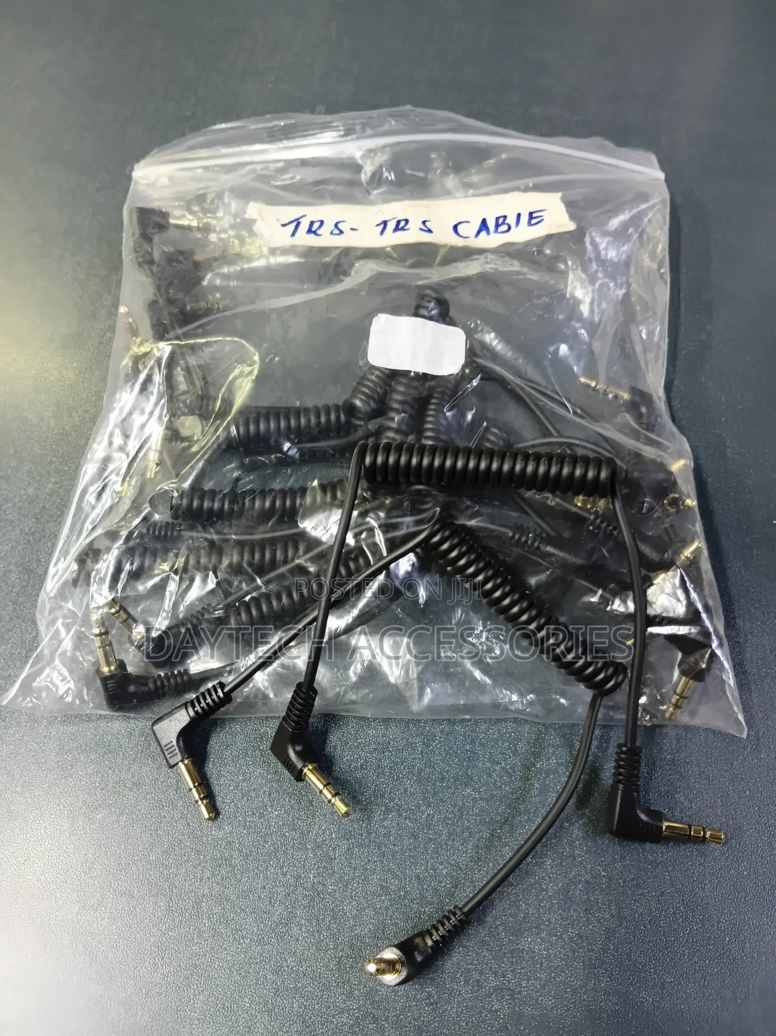 3.5mm Microphone Cable TRS to TRS Coiled Audio Cable