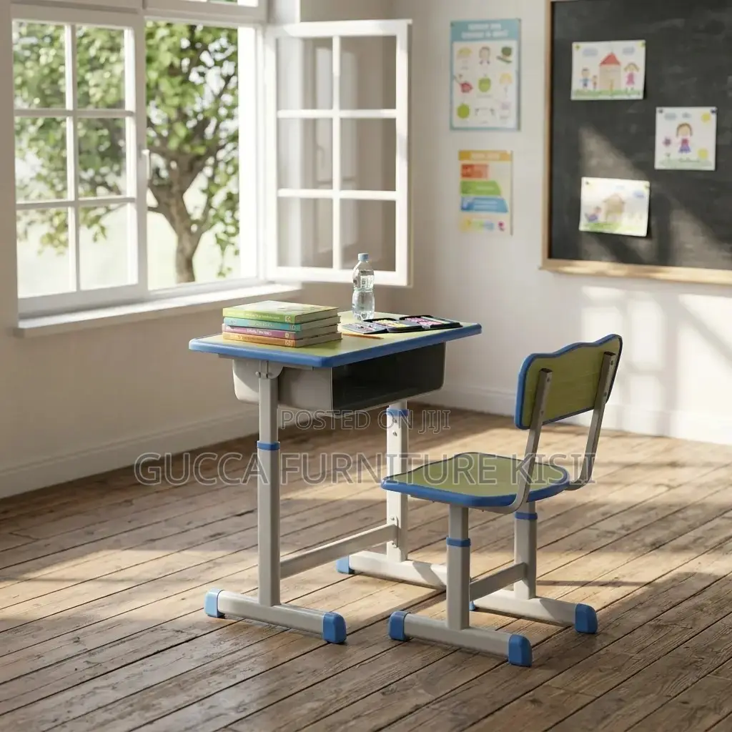 Kids Furniture; Vibrant Ergonomic Children Study Desk and Chair