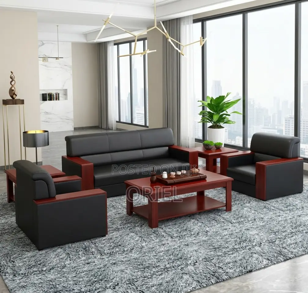 5-Seater Executive Waiting Sofa : Office Reception Sofa Set