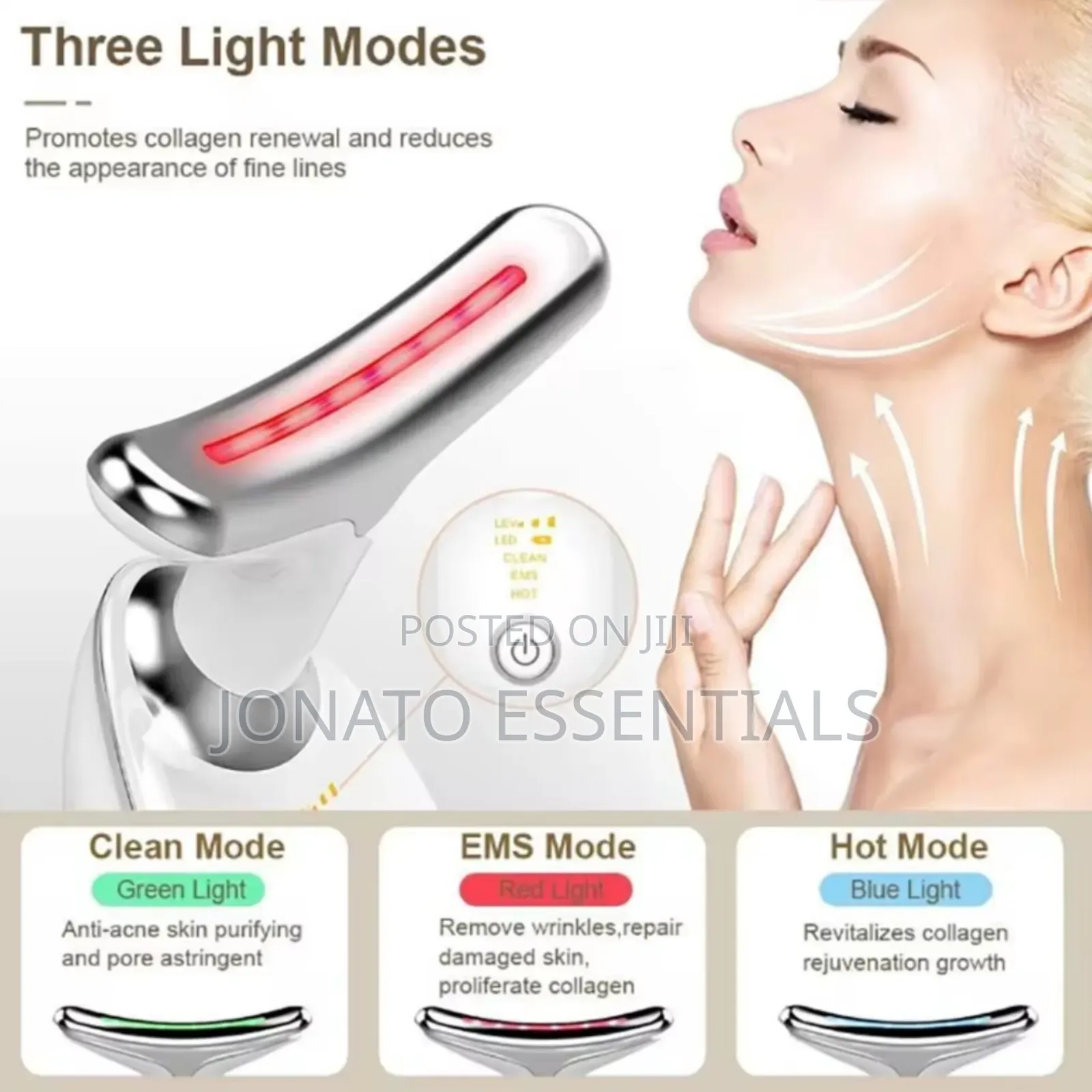 Neck Massager Face Lifting LED Photon Wrinkle Remover Device