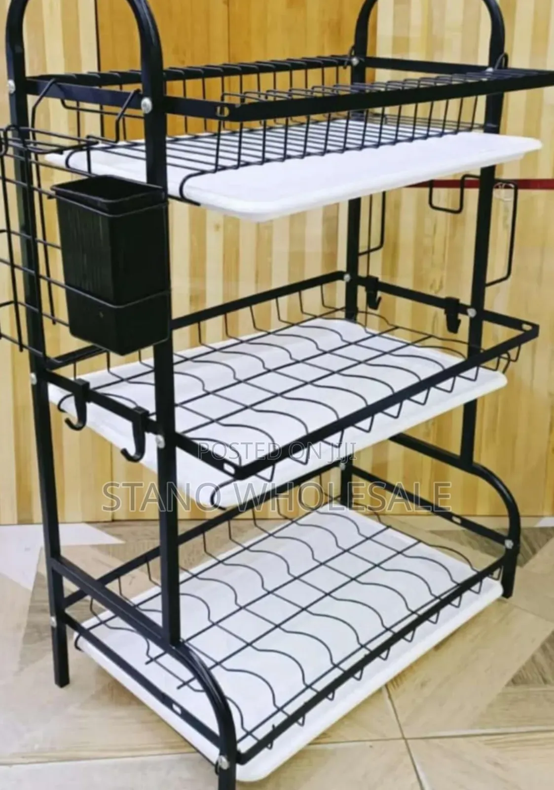 3 Layers White Kitchen Rack