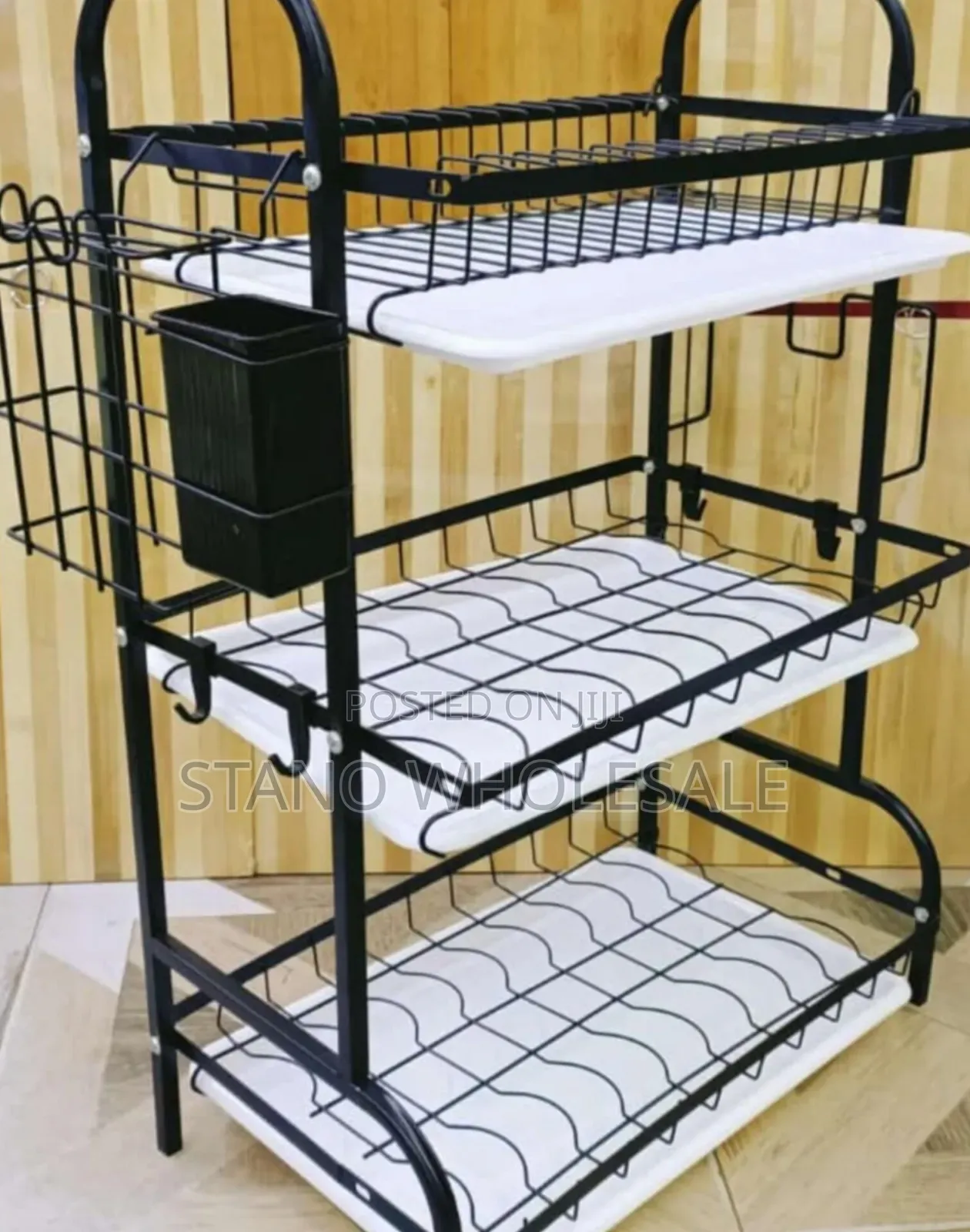 3 Layers White Kitchen Rack