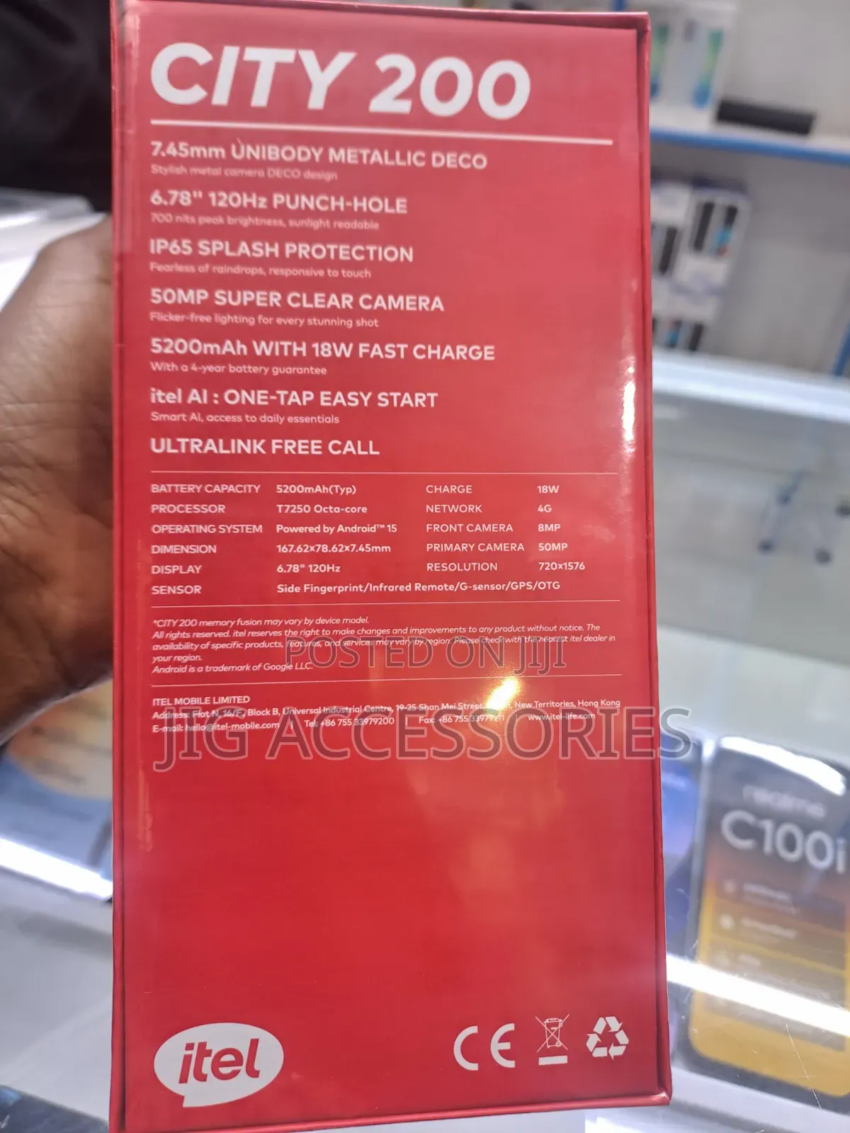 New Itel City 200 128 GB Black