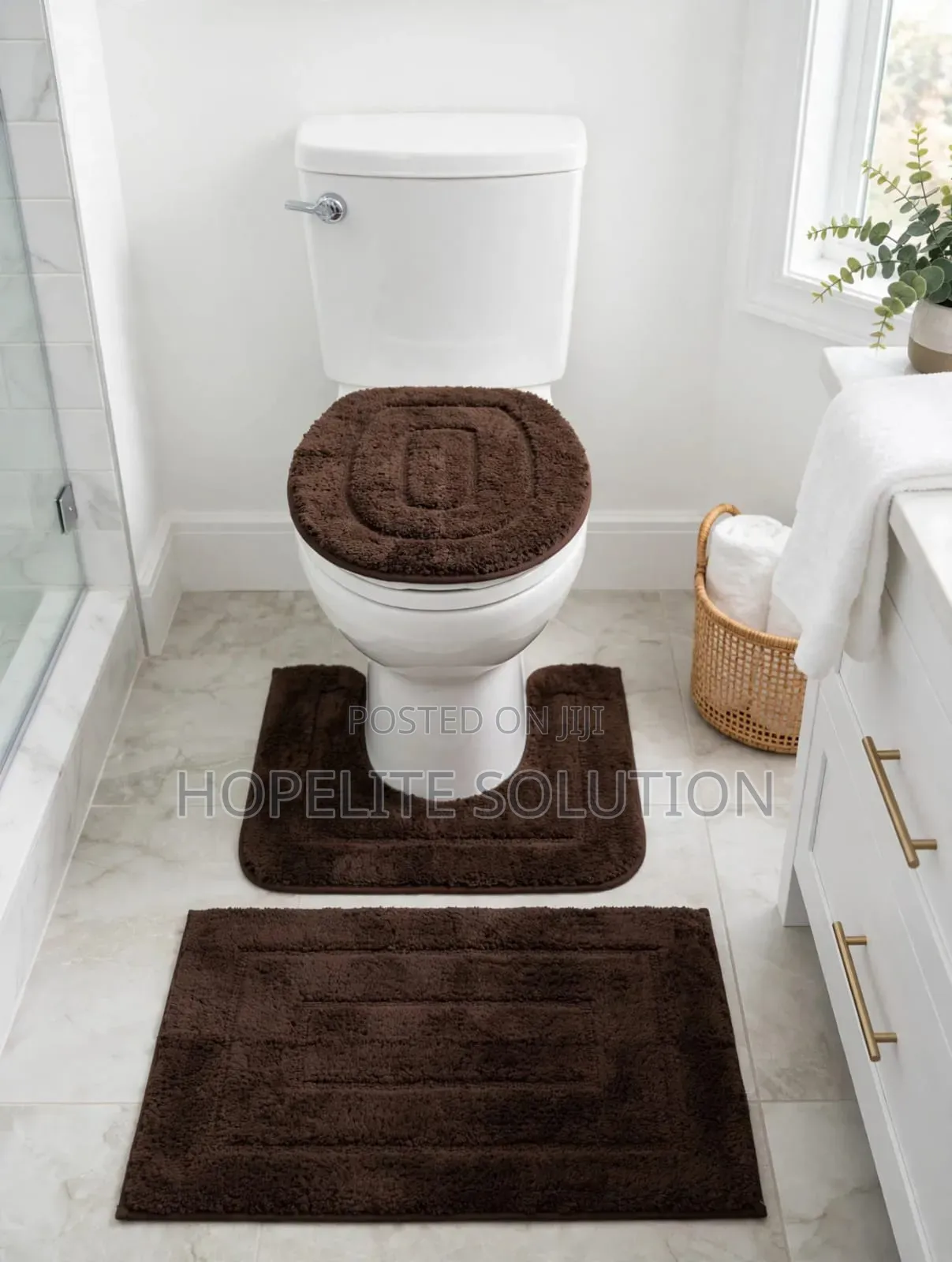 3 PC Toilet Set Mat