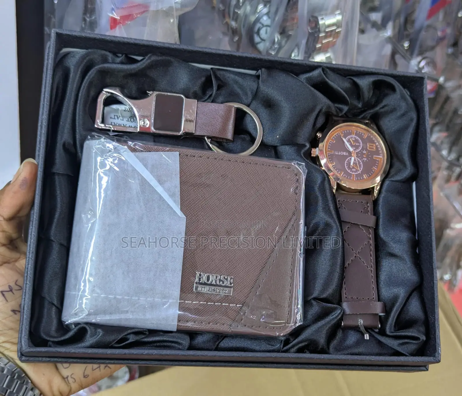 Men’s Watch, Wallet & Key Holder Gift Set – 3-Piece Set