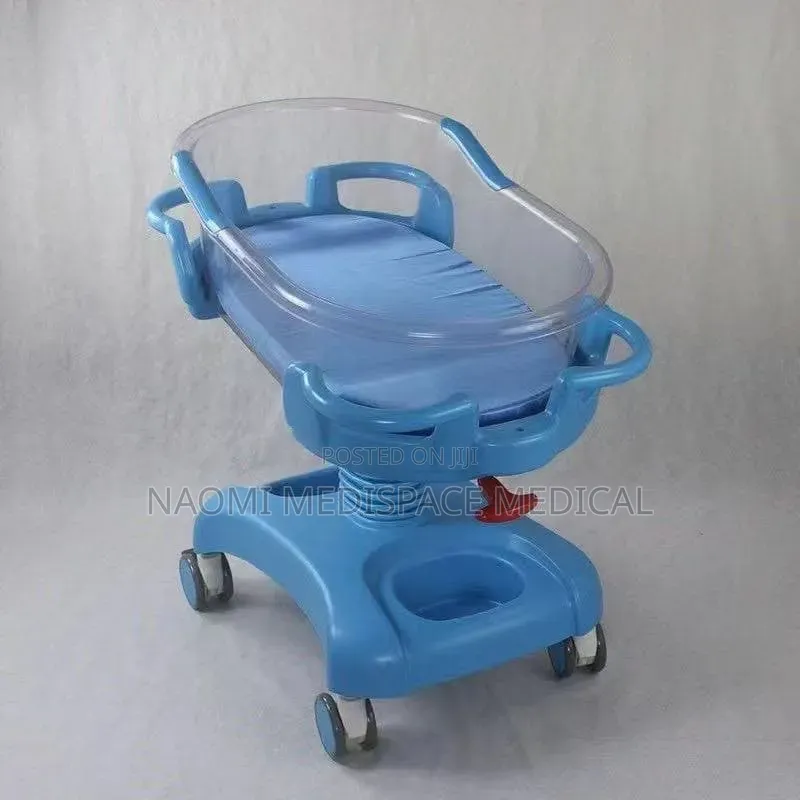 Blue Hospital Hydraulic Baby Bassinet