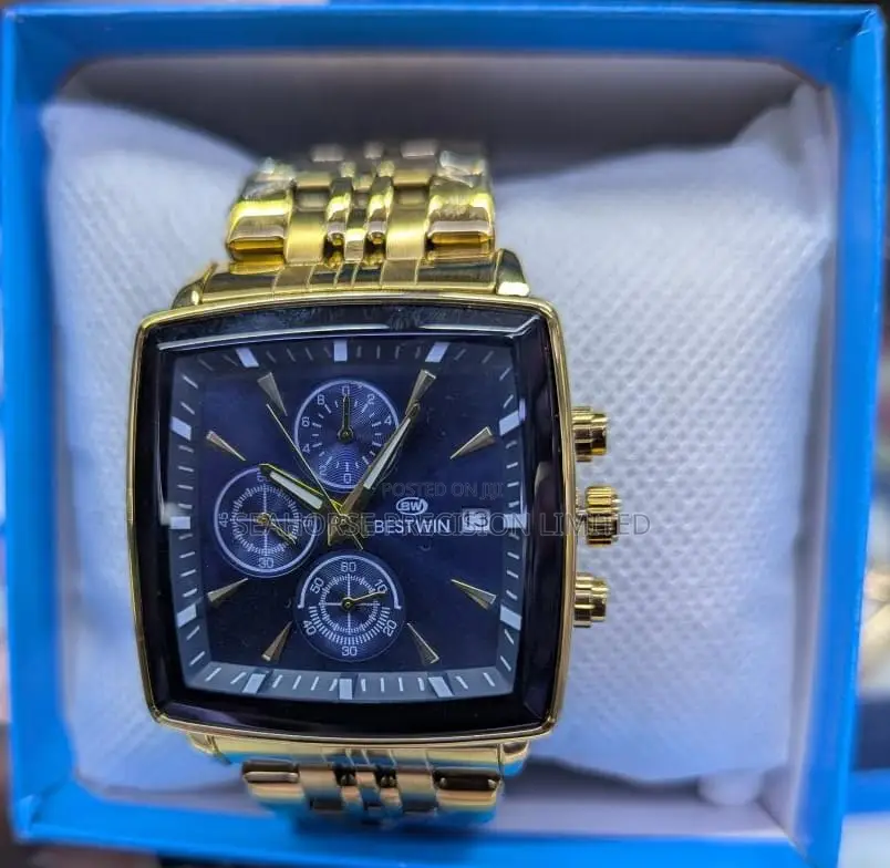 BESTWIN Men’s Luxury Watch – Gold Stainless Steel