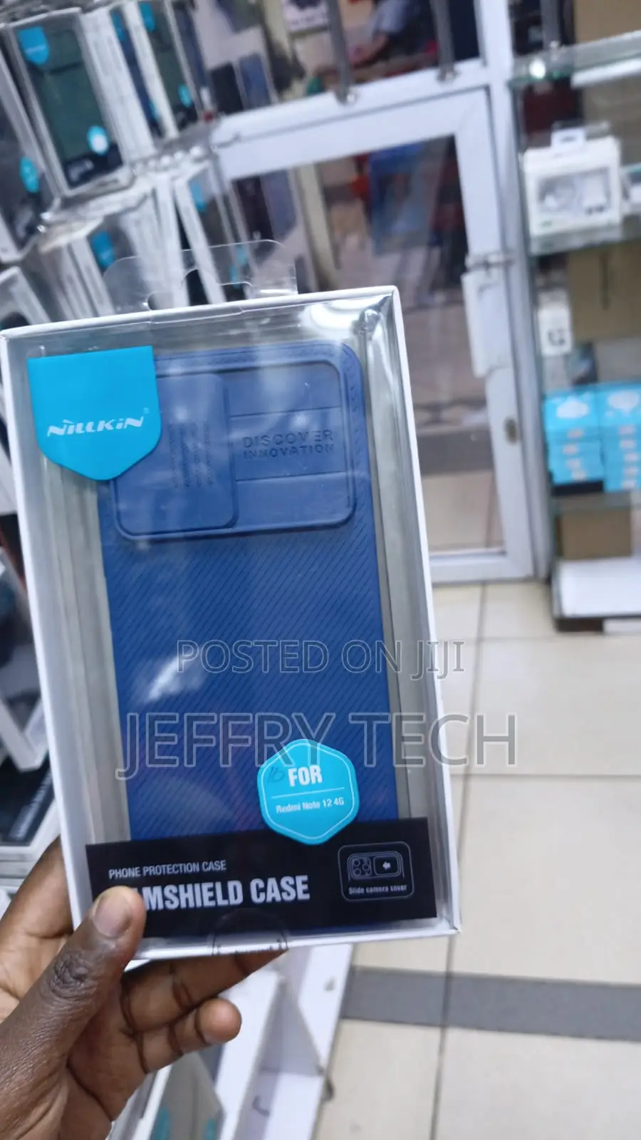 Black Nillkin Super Shield Pro Phone Case Designed for the iPhone 16