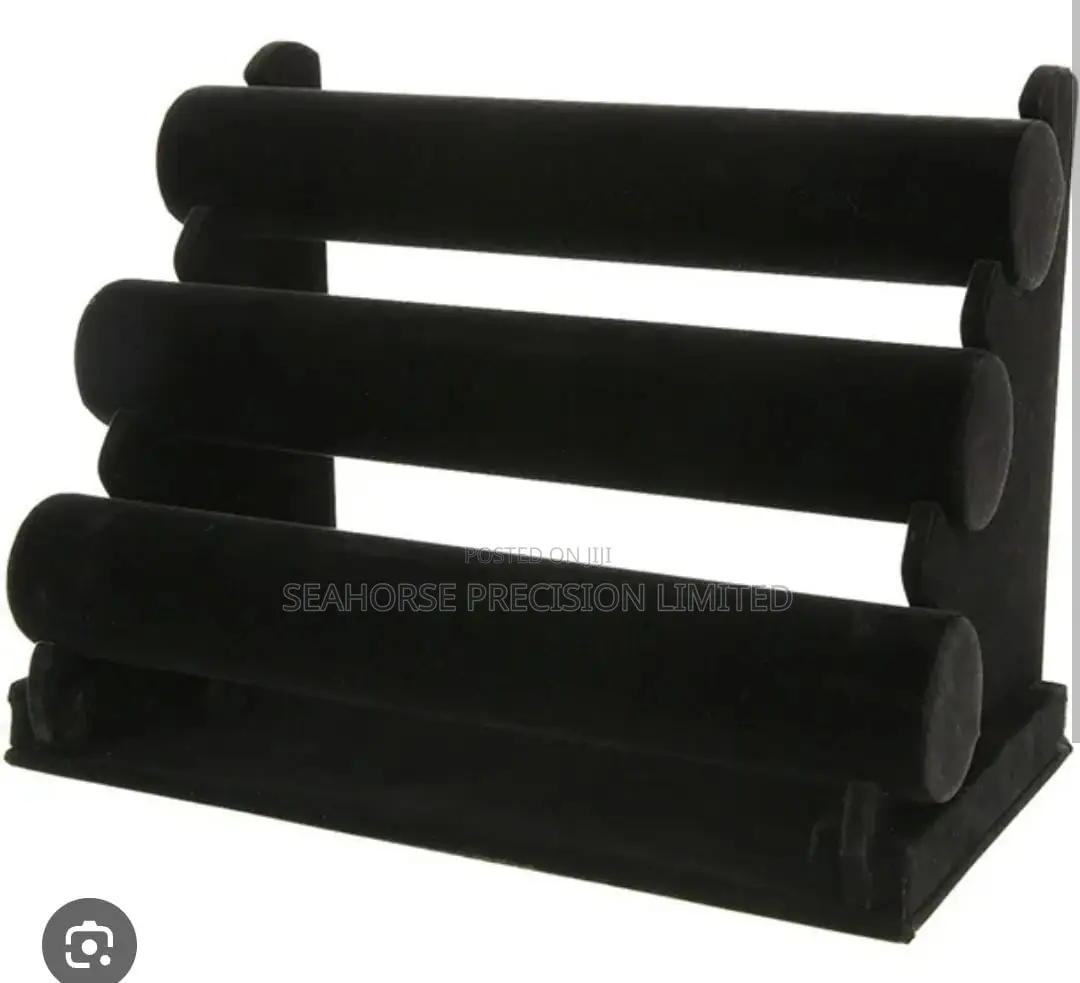 3-Tier Watch Display Stand – Black Velvet