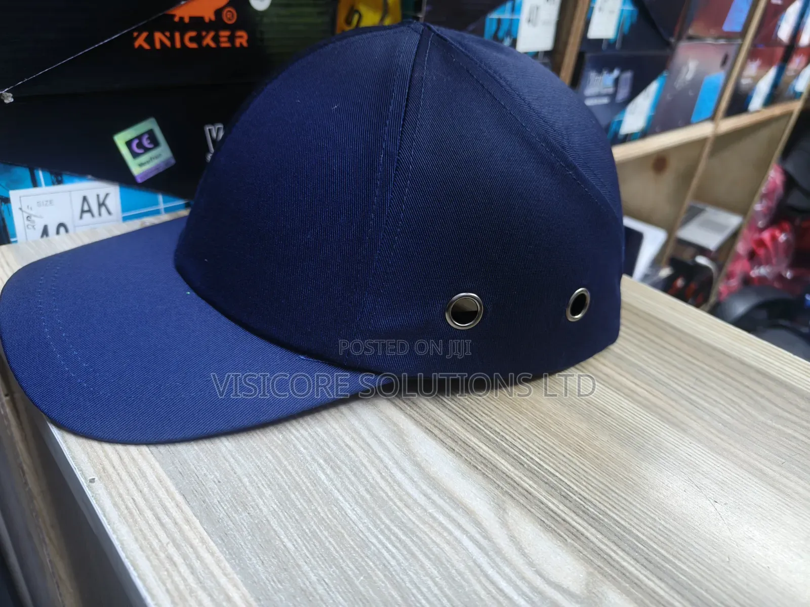 Bump Cap Navy Blue Plain