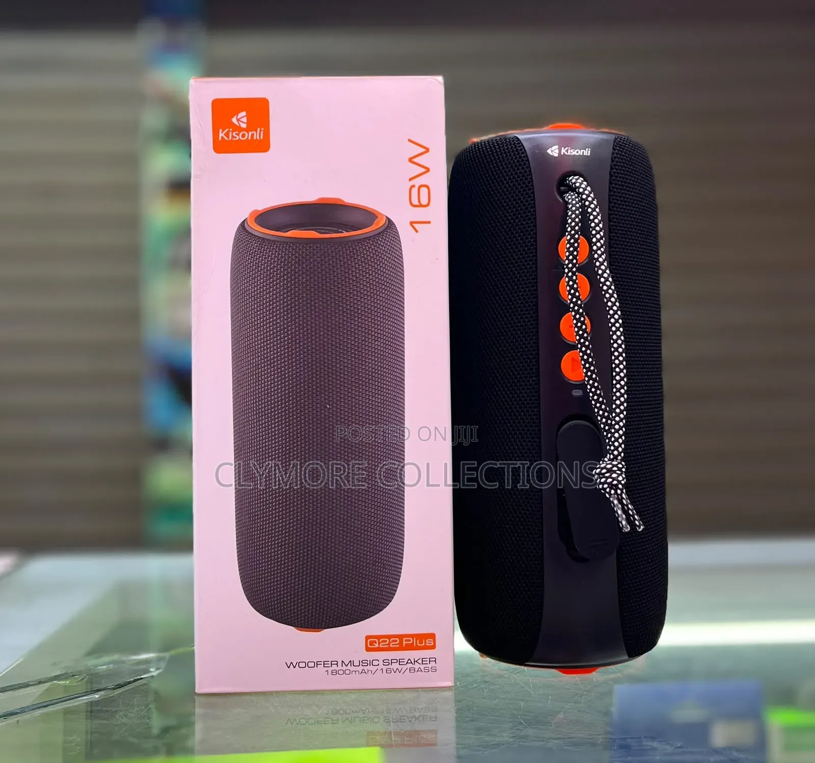 Kisonli Q22+ Portable Bluetooth Speaker - 16W Output, USB, TF Card&AUX