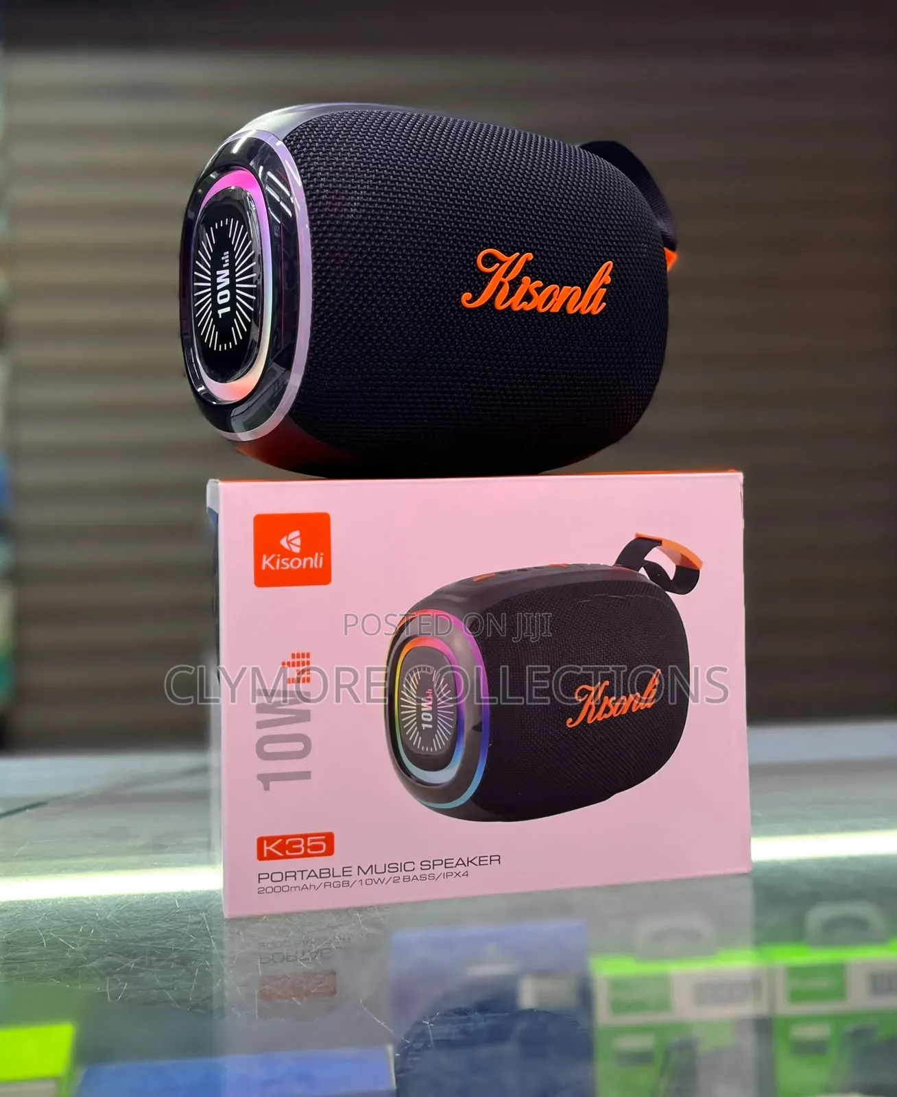 Kisonli K35 10W Wireless Bluetooth Speaker With RGB Light & Bass
