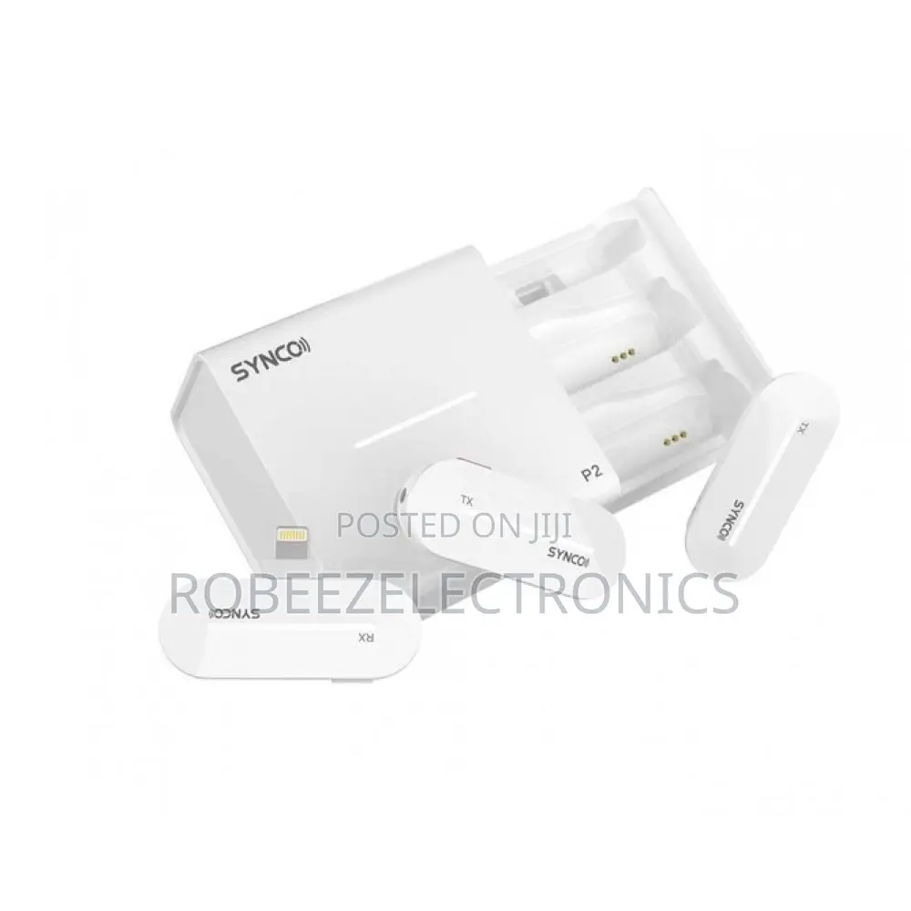 Synco P2L 2-Person Microphone System With Lightning Connector(white)
