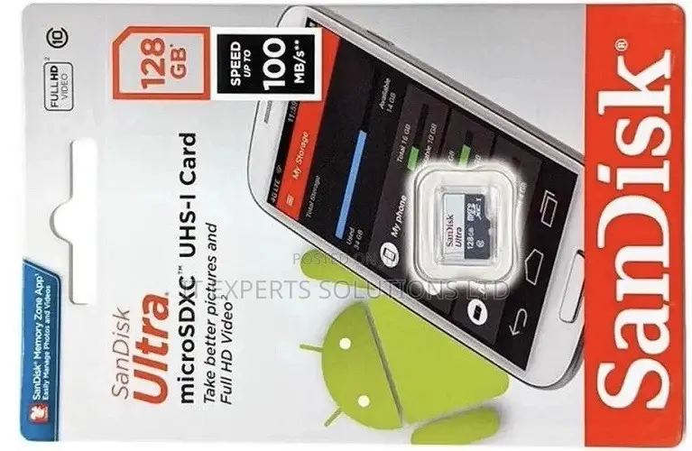 SanDisk Ultra 128GB Micro SD Class 10 microSDXC Memory Card 100mbps