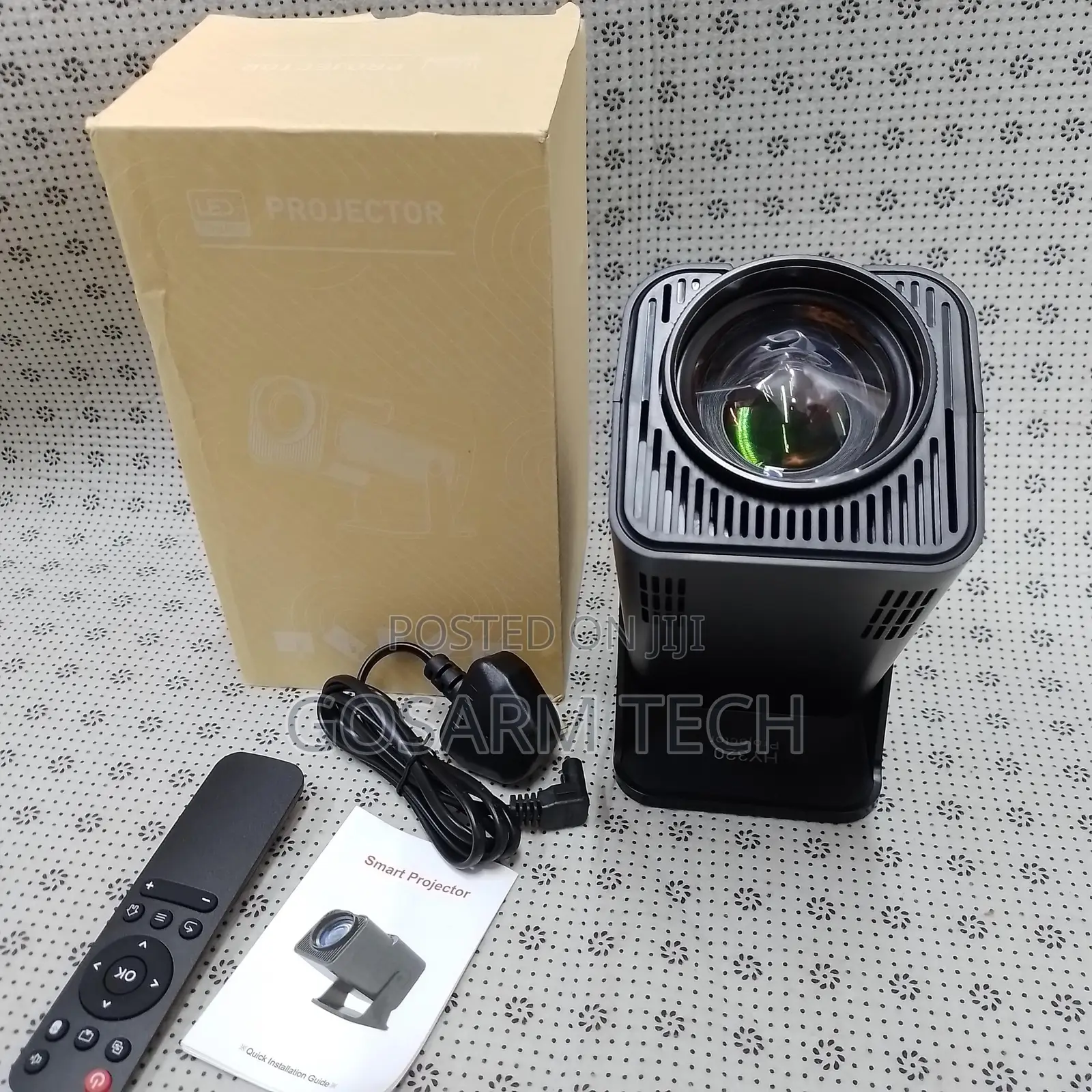 HY320 Projector With Cinematic View Display – 150 Inch, 16GB Storage