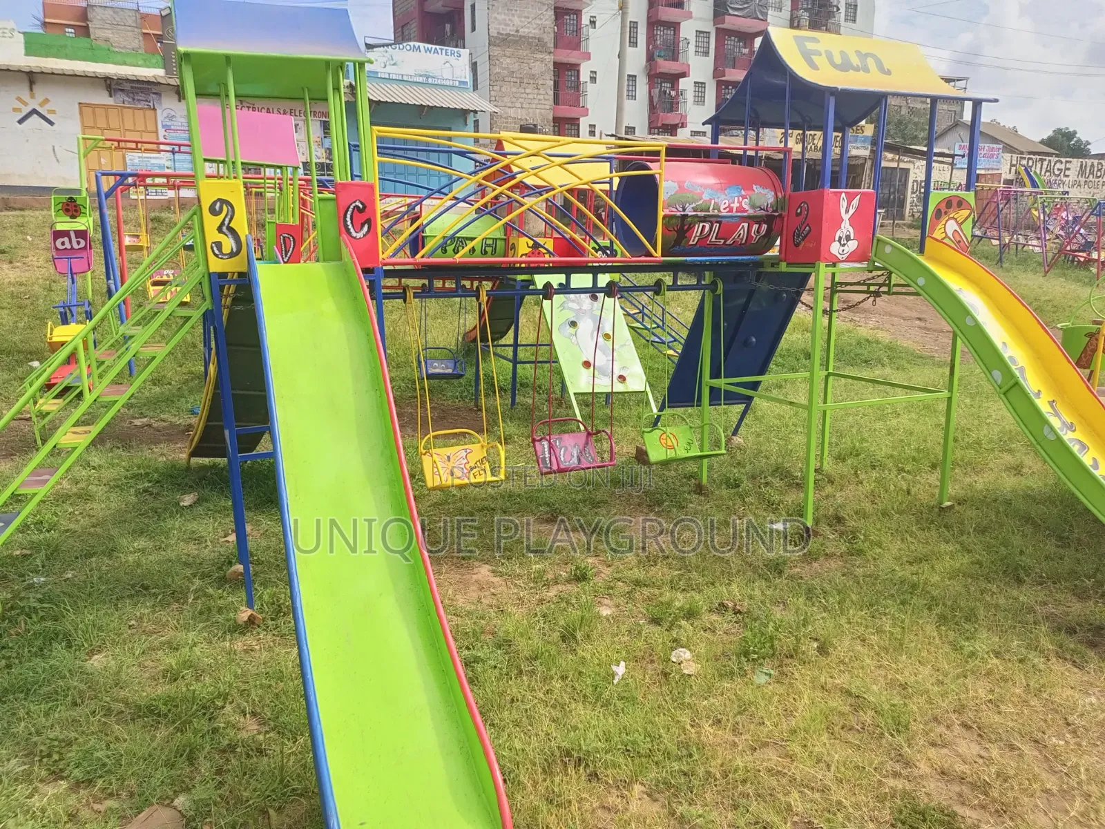 School, Hotels,park Swings and Slides Set