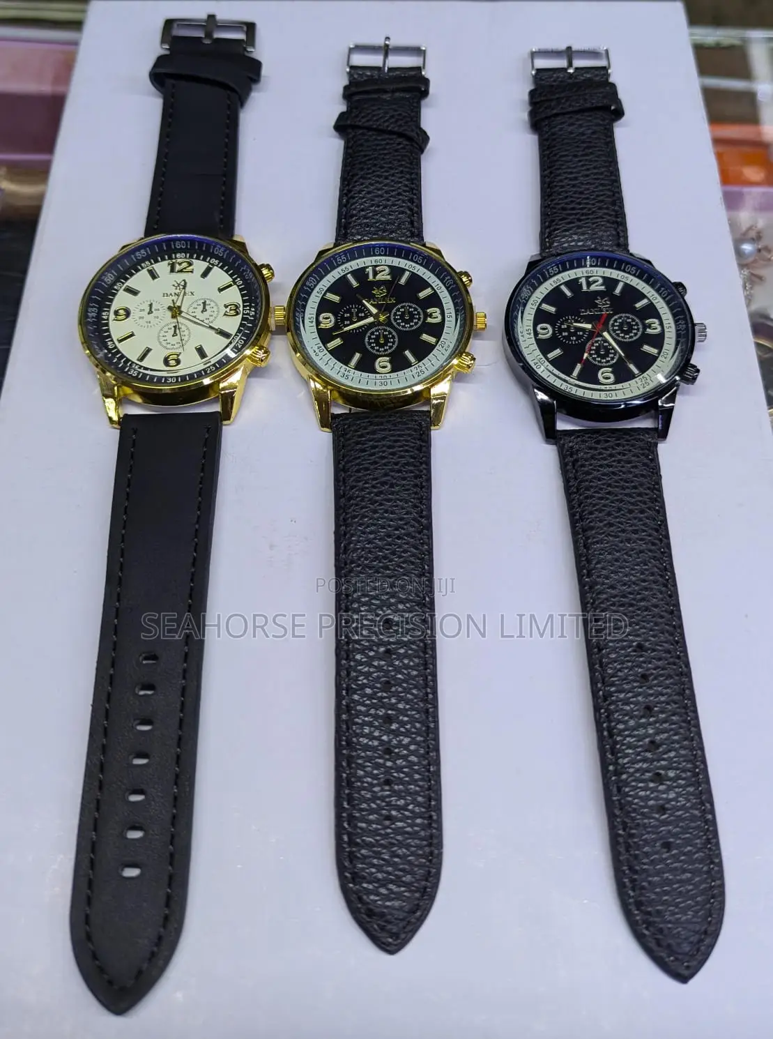 Men’s DANLEX Leather Strap Quartz Watch