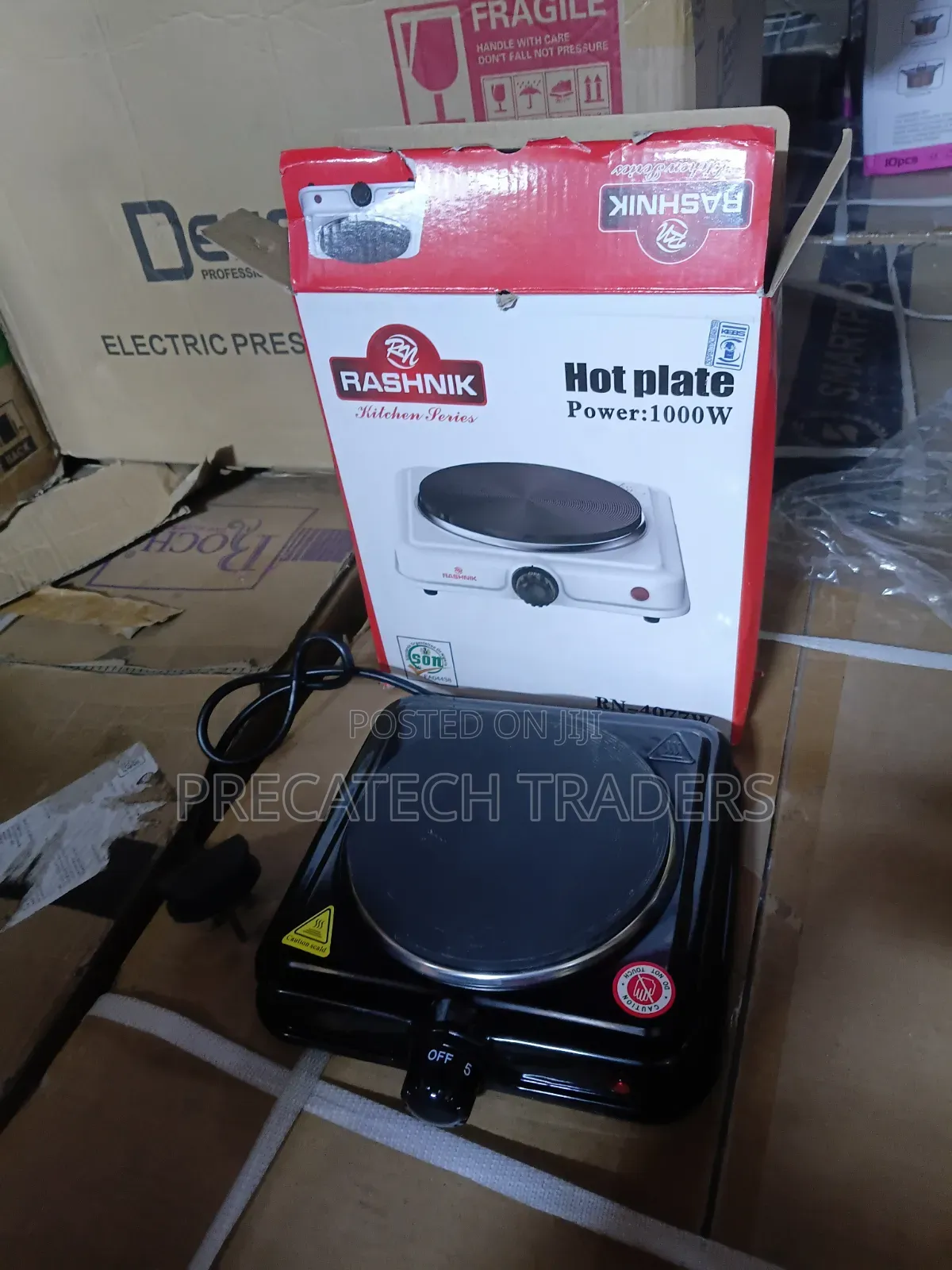 Rashnik 1000W Electric Hot Plate – Single Burner