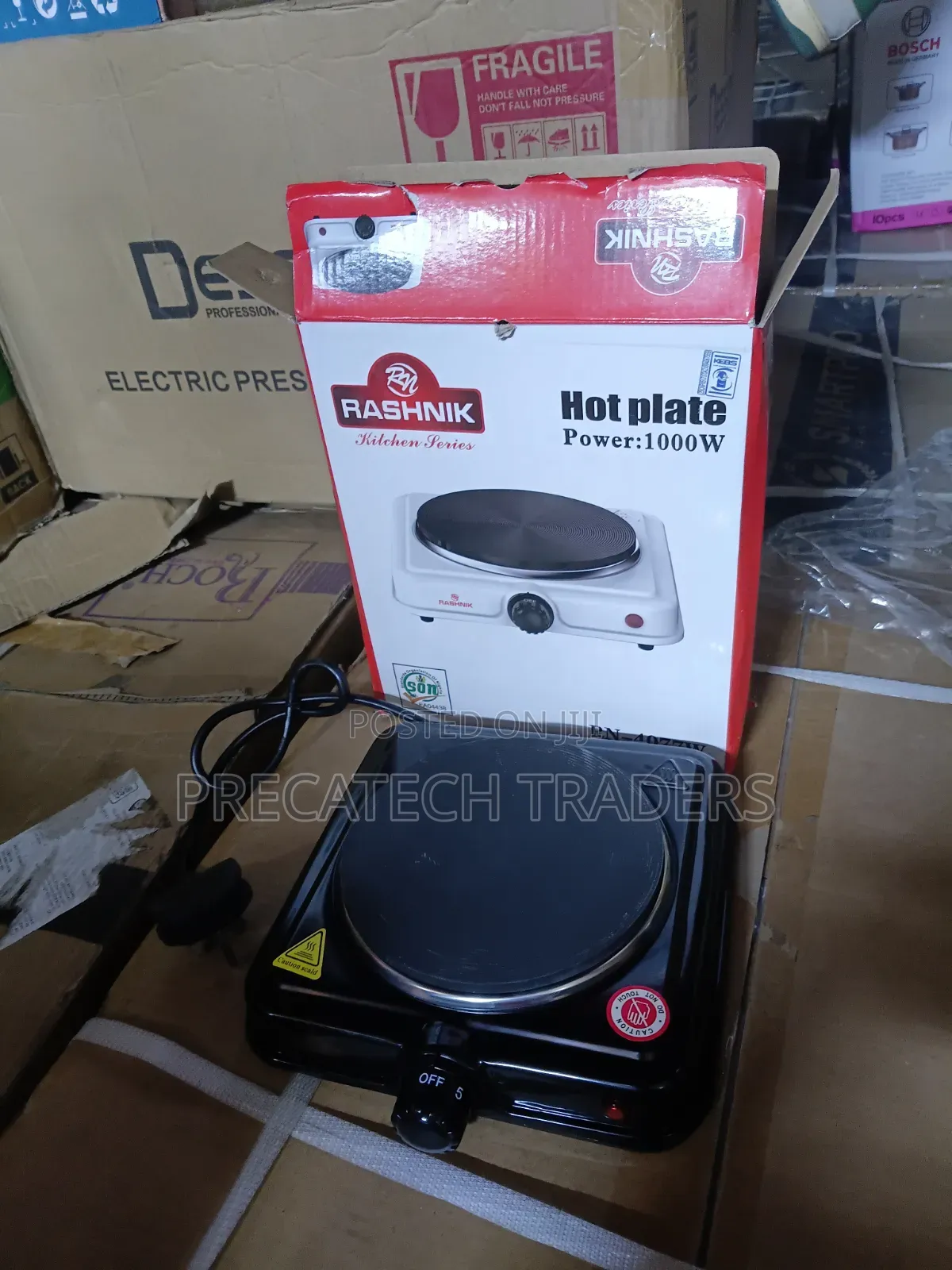 Rashnik 1000W Electric Hot Plate – Single Burner