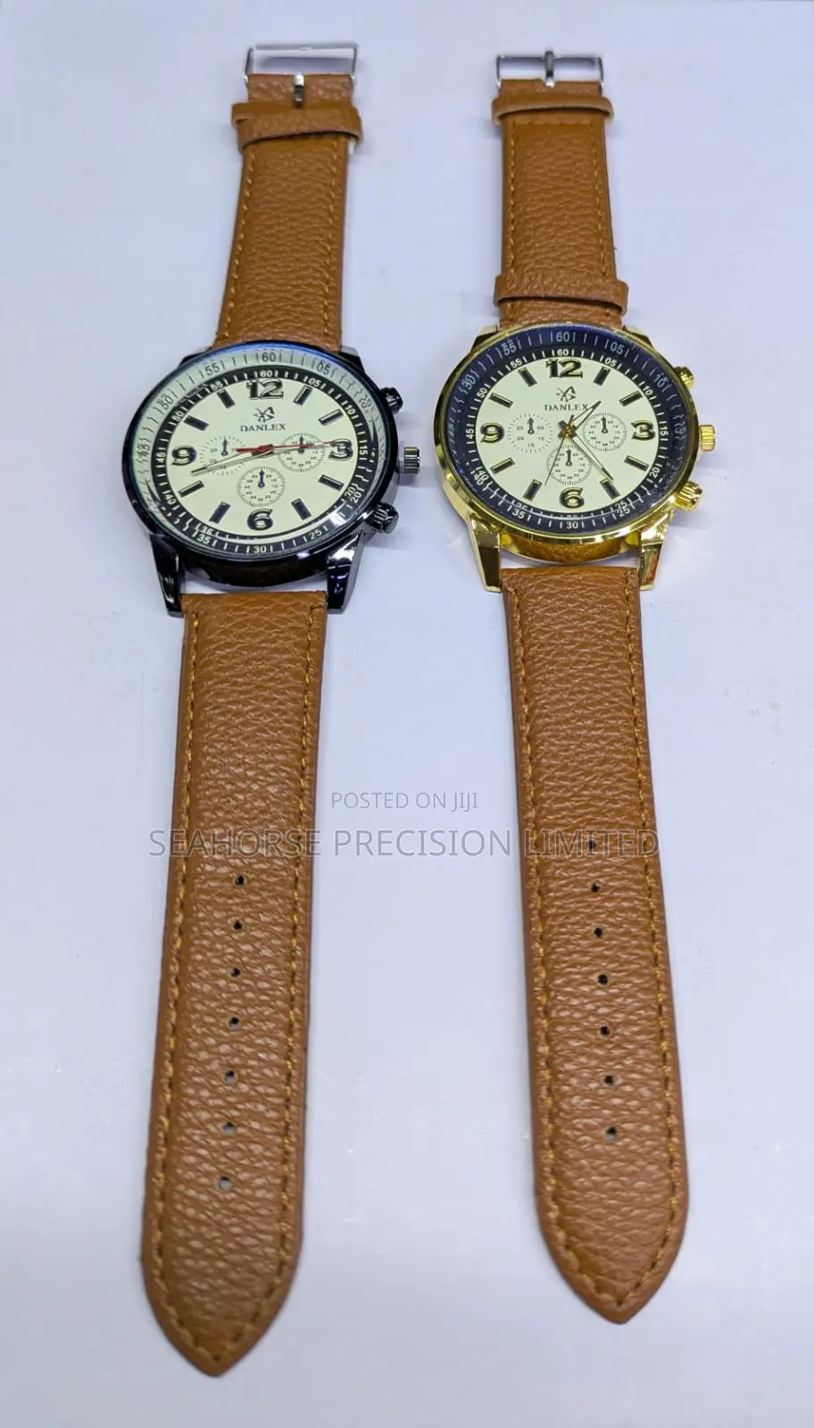 Men’s DANLEX Leather Strap Quartz Watch