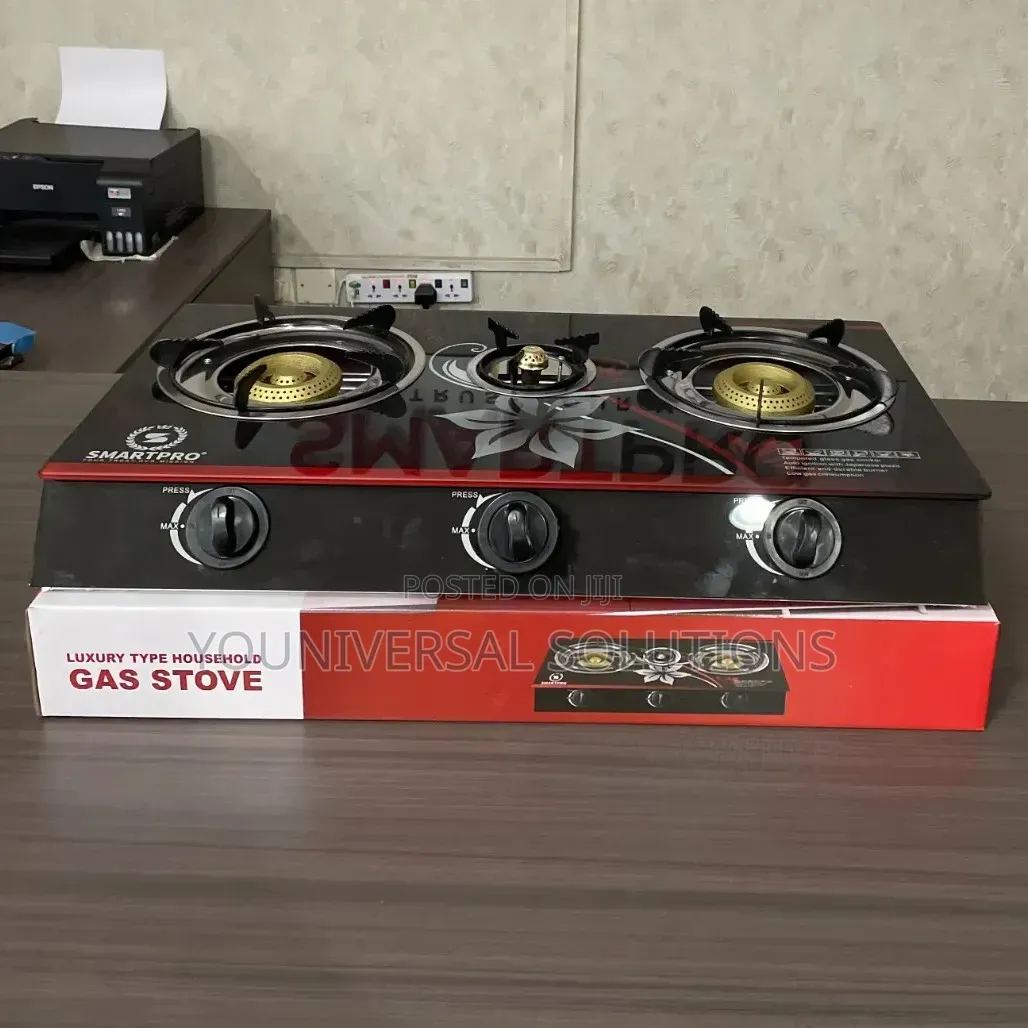 Smart Pro Gas Stove 3burner Glass