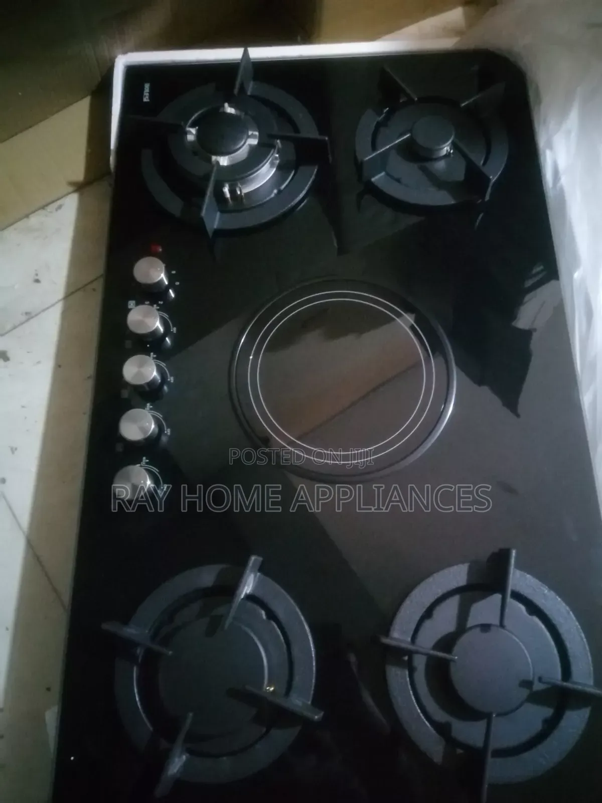 Bolesi Hob 4gas+1infrared With Gas Sensor and Wok Burner Glass
