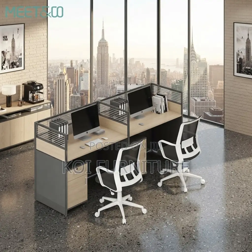Office Workstation; Two Way Configure Straight Workstations