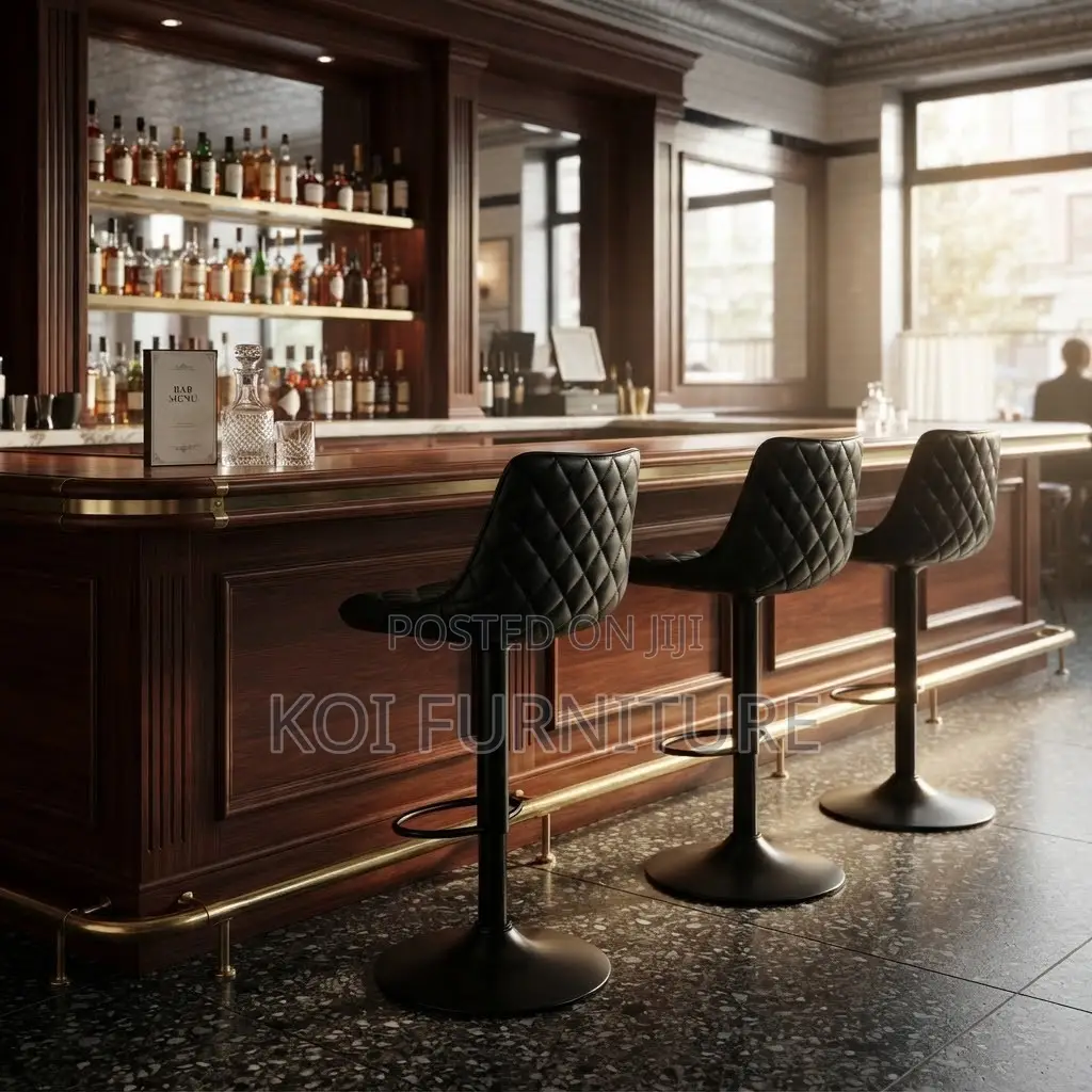 Barstools; Reclining Mid Backrest Leather Office Home Barstools