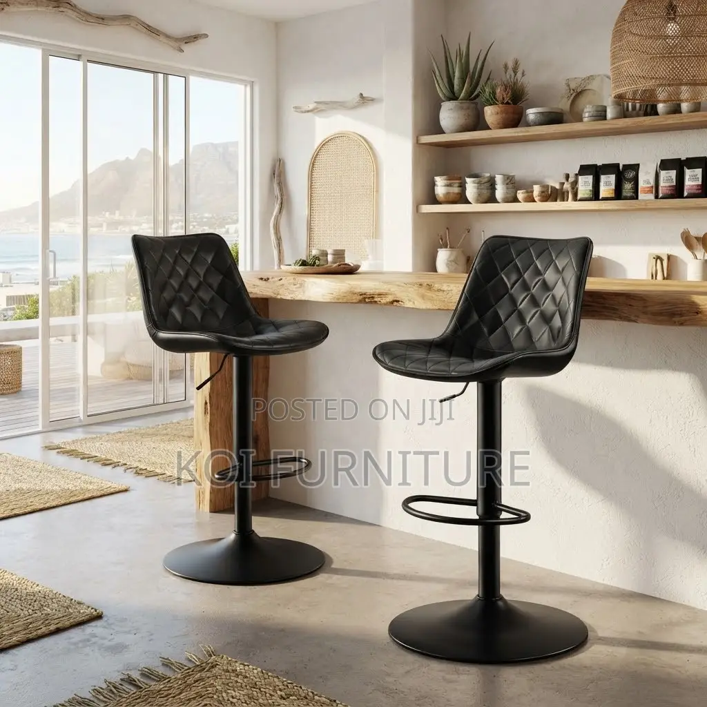 Barstools; Reclining Mid Backrest Leather Office Home Barstools
