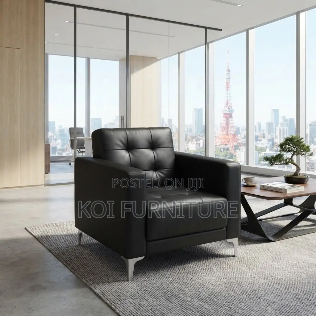 Office Sofa; Executive High End Leather Single Seater Sofa Sets